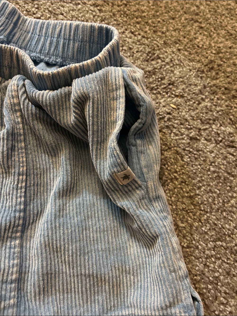 Simply Southern Pale Blue Corduroy Athletic Shorts - Picture 3 of 4